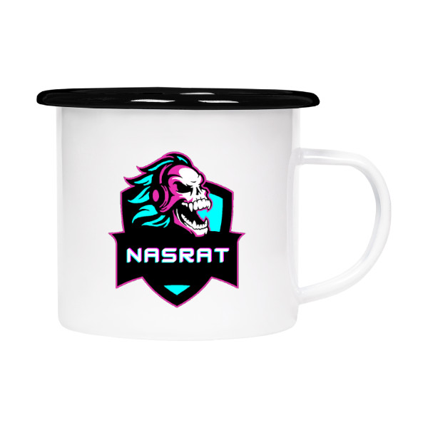 Plecháček - smaltový lem s potiskem  Plecháček - smaltový lem