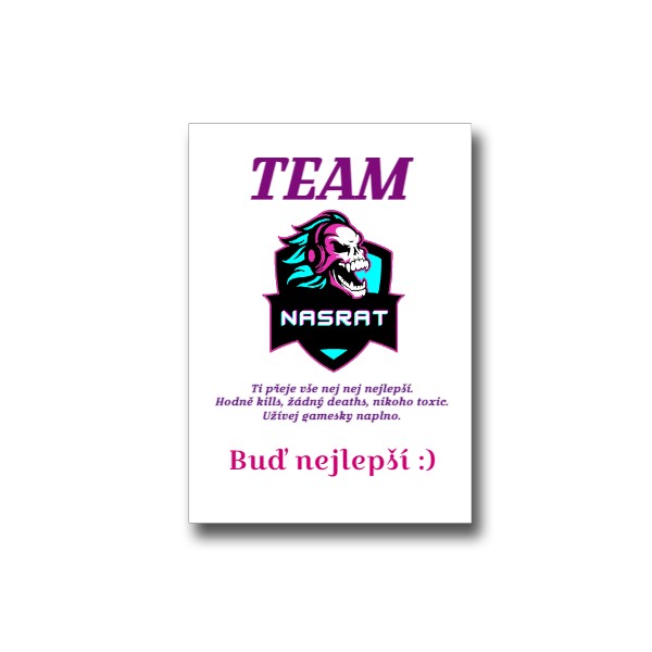 Přáníčko s potiskem Přáníčko